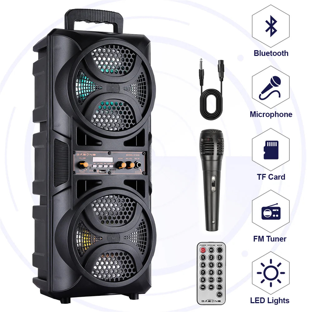 CURUK 3000W Portable Bluetooth Speaker Subwoofer System