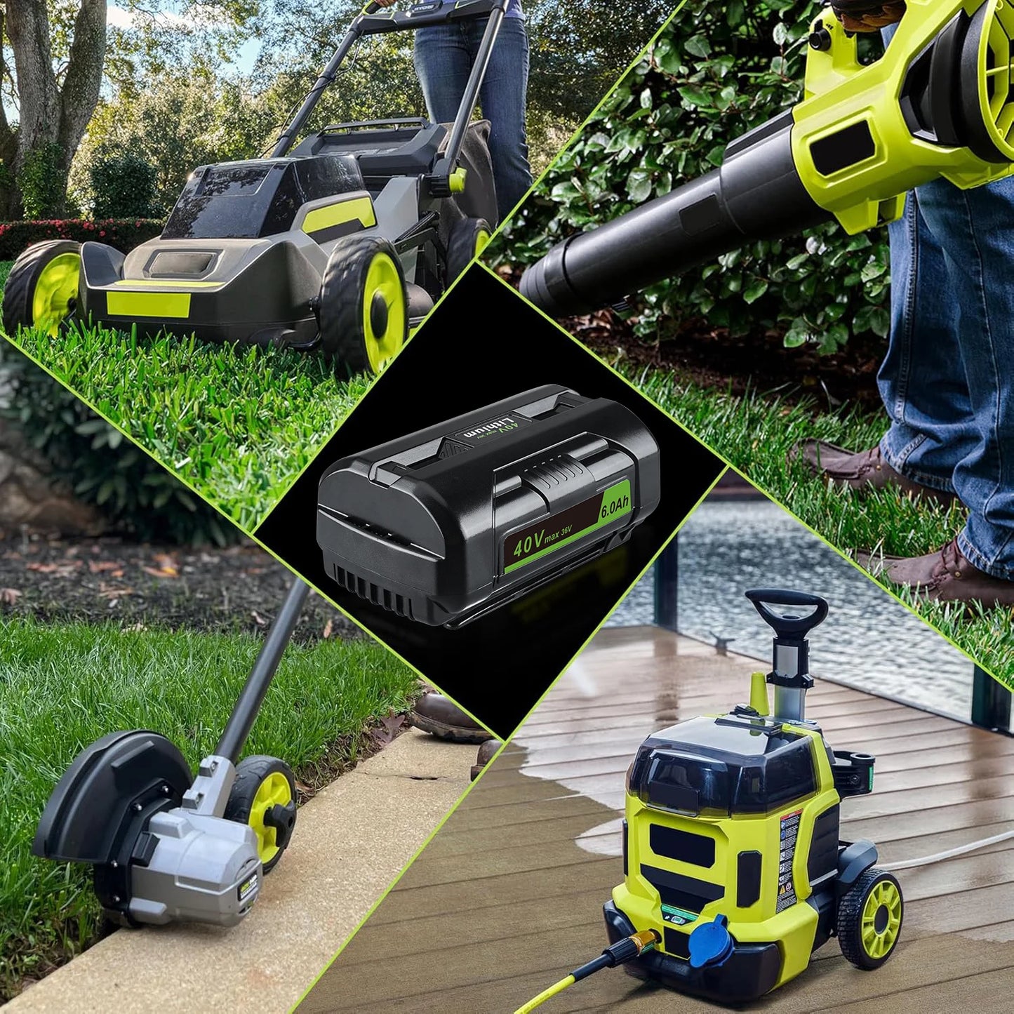 1/2/4Pcs 40V 6.0Ah for Ryobi OP4040 OP4050 Battery Replacement Batteries RY40200 OP4026 Power Tools Li-Ion Battery Pin