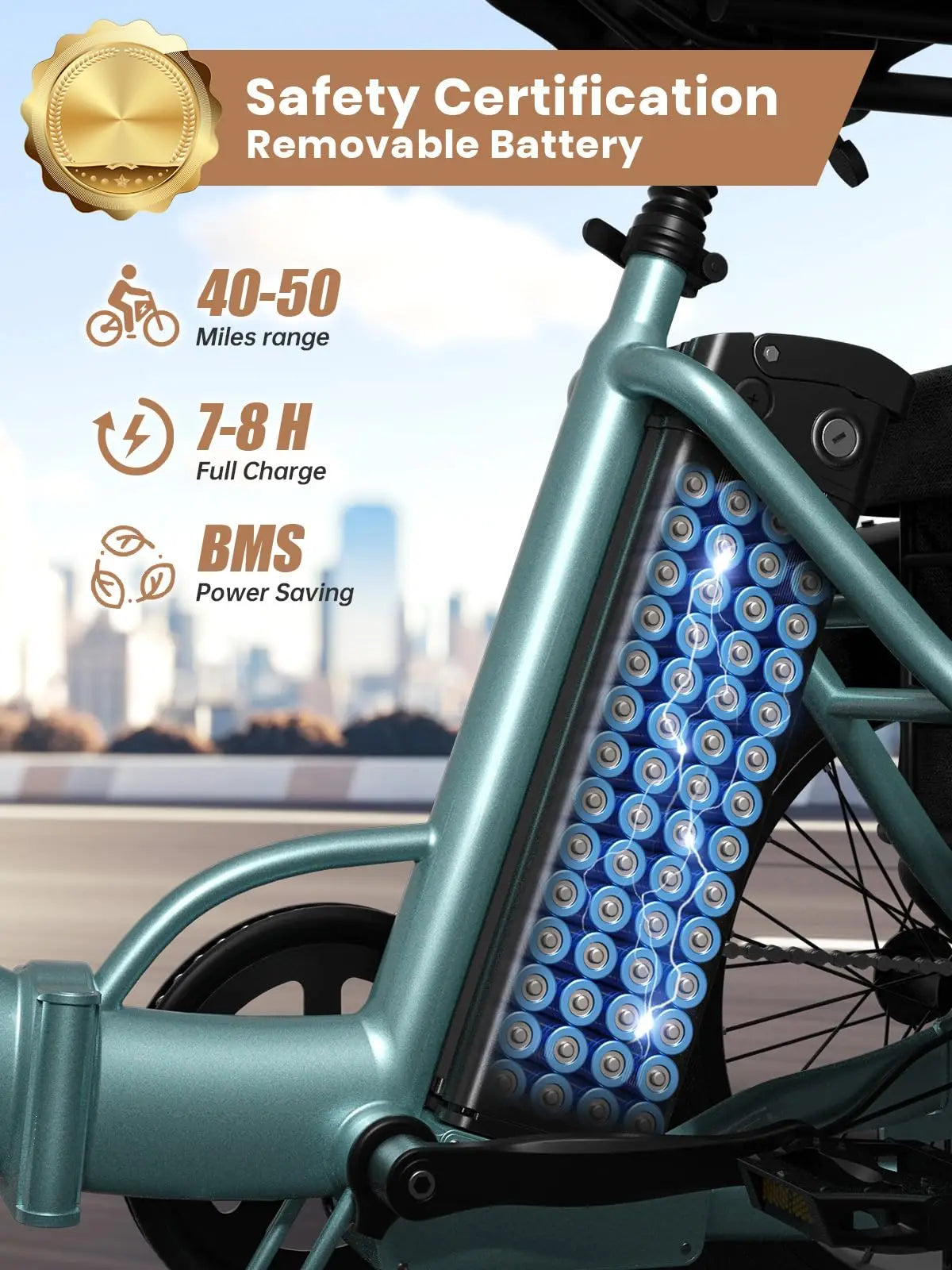 QRONGE Lava Electric Tricycle For Adults 960W Peak 36V 15AH Battery E-bike 50 Miles Range With Large Rear Basket Electric Trike