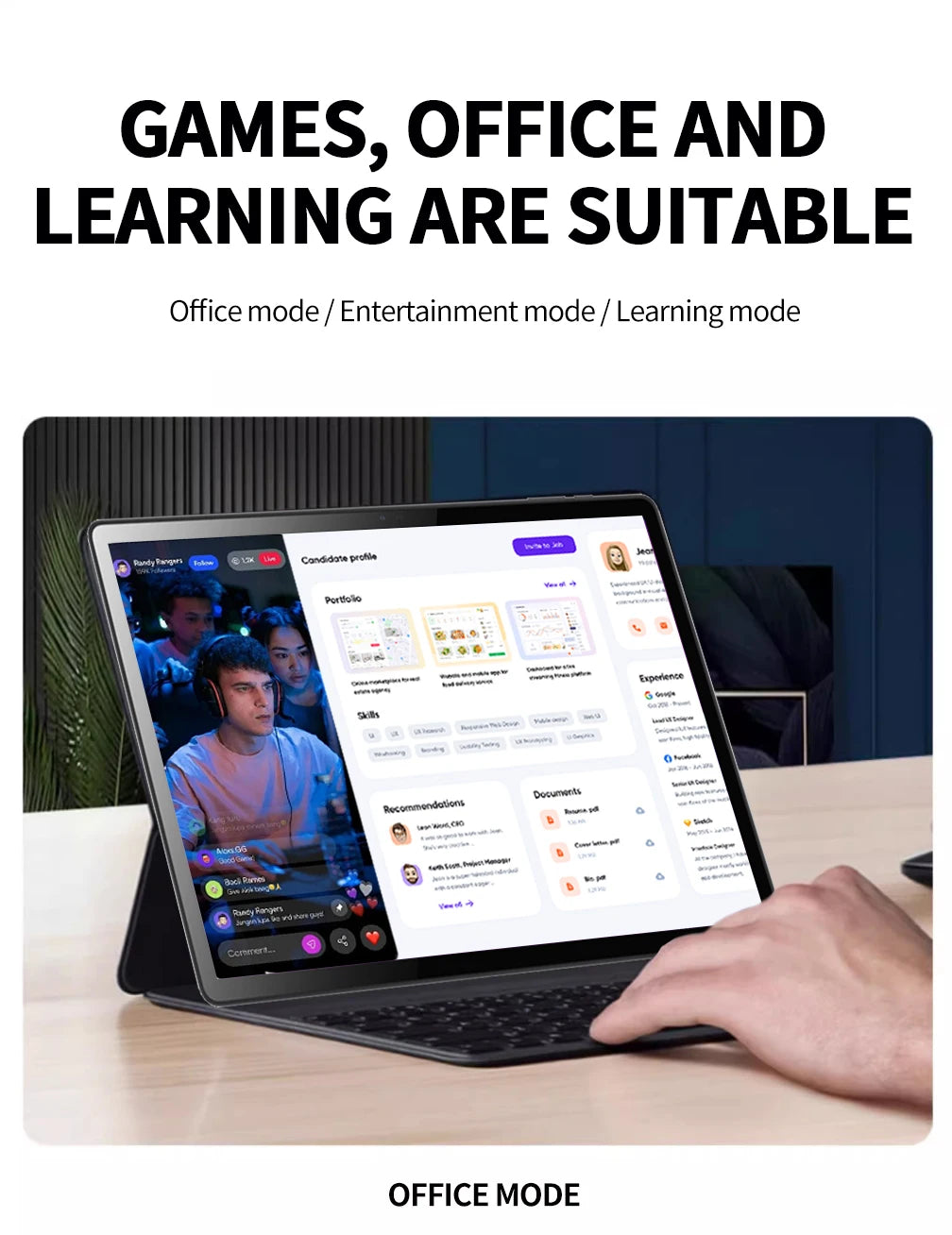 2025 New Arrival 14 Inch 10 Core Tablet Android 13 Google Play Dual 4G/5G Network GPS Bluetooth WiFi Tablets 20GB RAM 1TB ROM