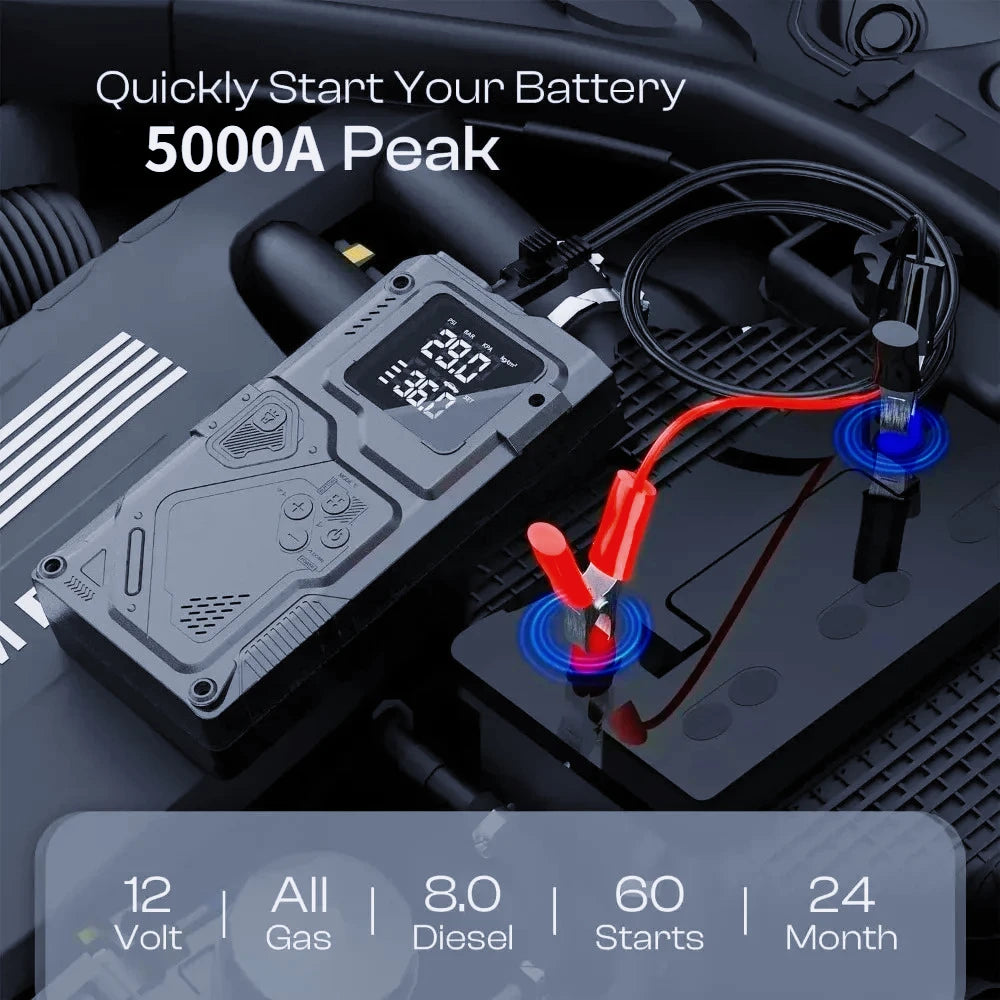YINGBOOST Jump Starter With Air Pump And 5000A Peak Power