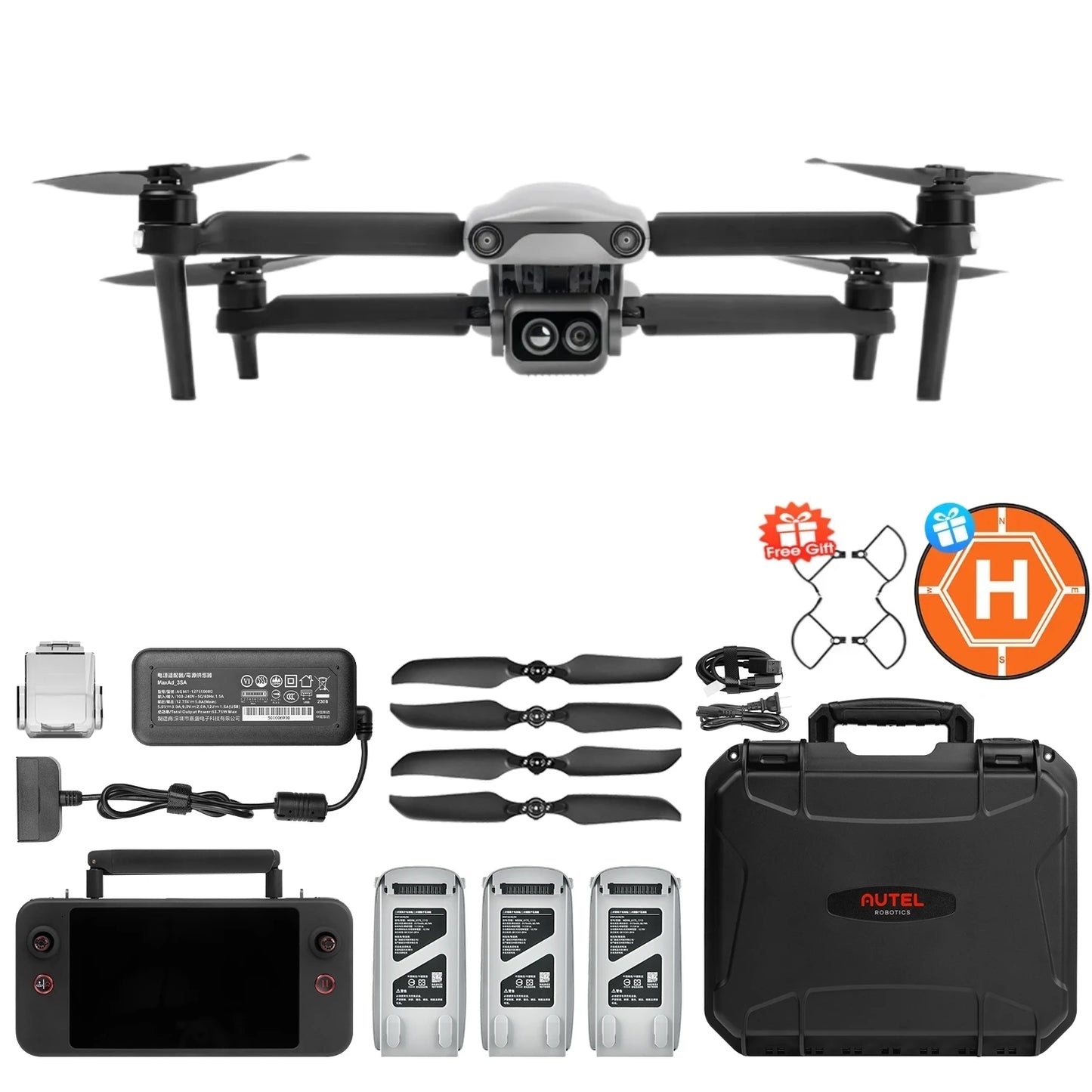 Autel Lite 640T Drone 640*512 Thermal Camera 1/2'' CMOS 48MP 16x Digital Zoom AI Target Recognition Search Aerial Photography