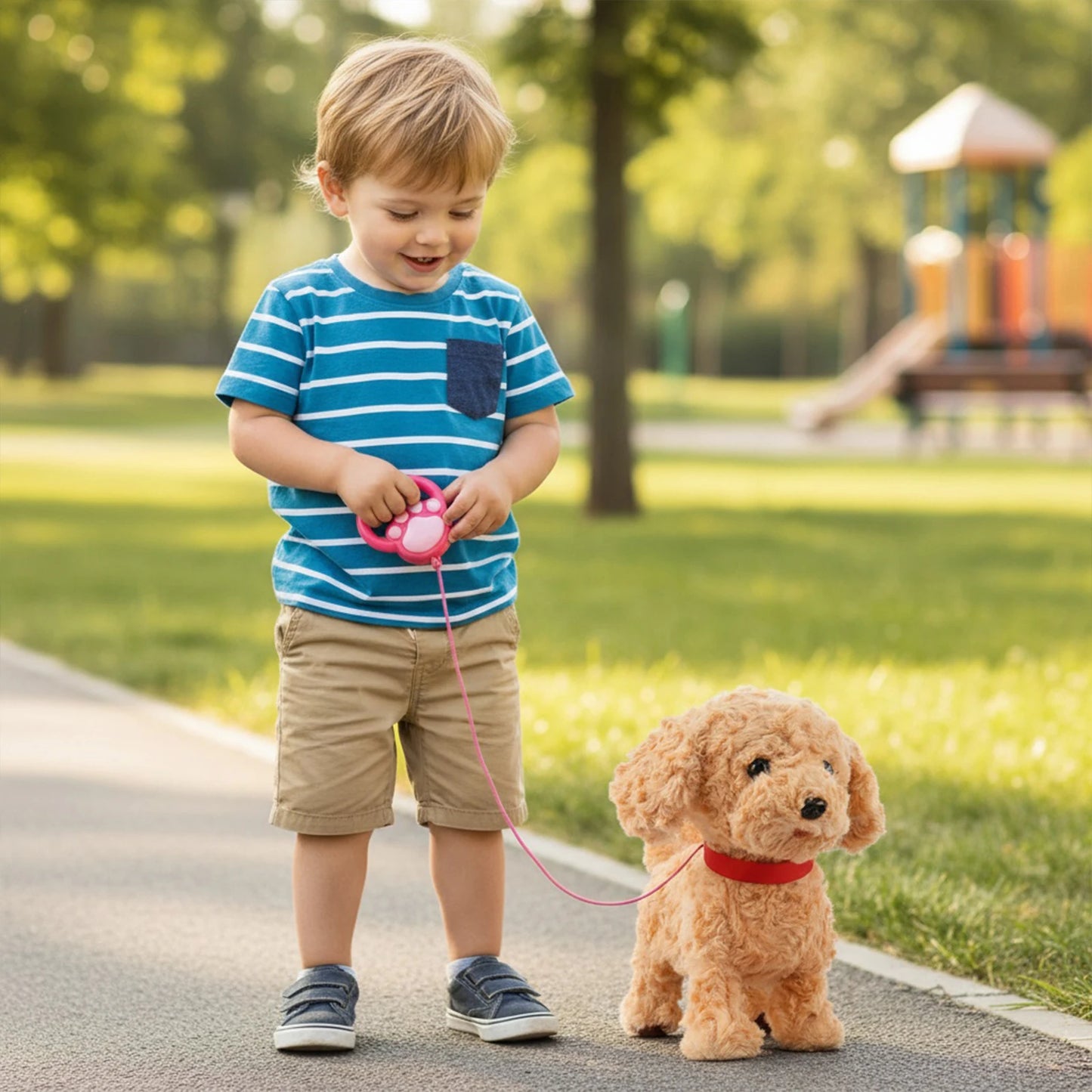 Realistic Robot Puppy with Touch Sensing Walking Dog Toy Tongue & Licking Motion Present Pet Gifts for Kids Boys Girls