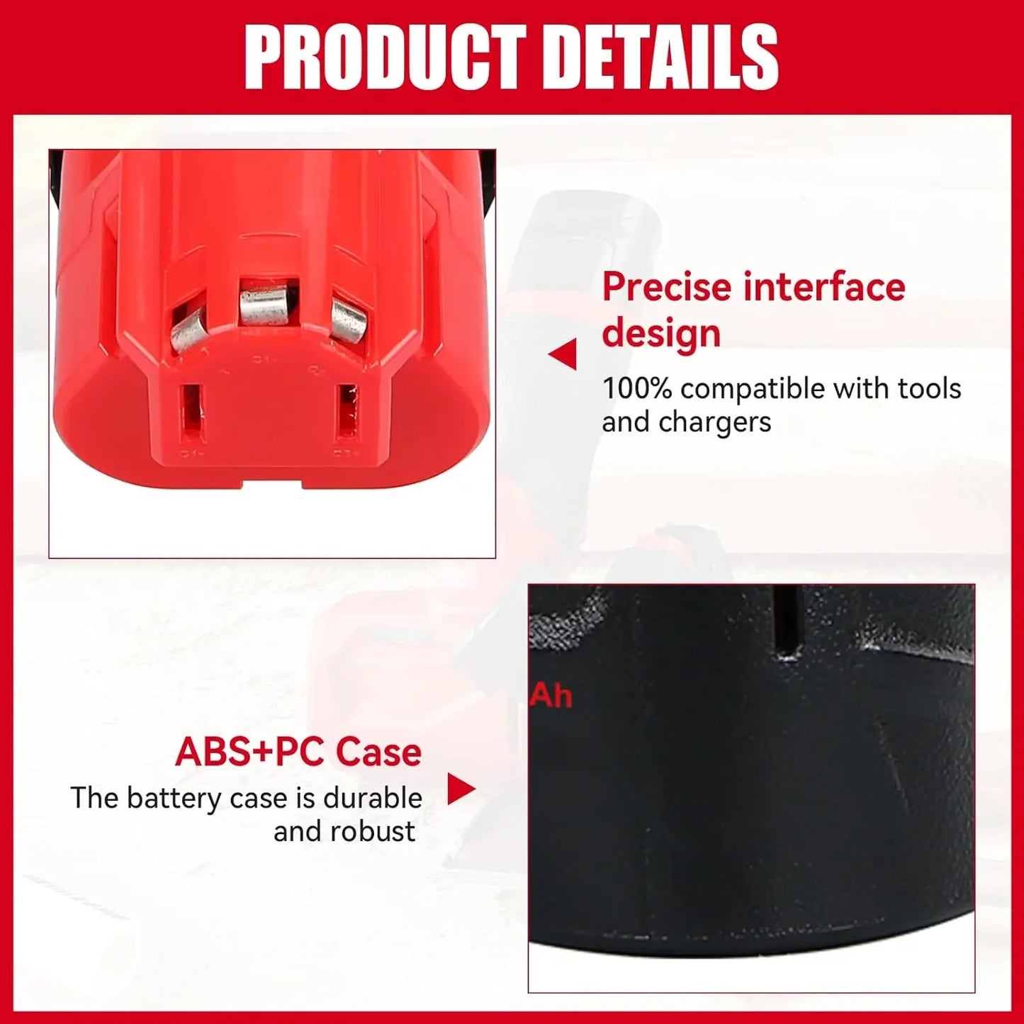 1/2/4Pcs 12V 3.5Ah M12 Replace for Milwaukee 12V Battery Pin Compatible with Milwaukee 48-11-2401 48-11-2420 Li-Ion Battery
