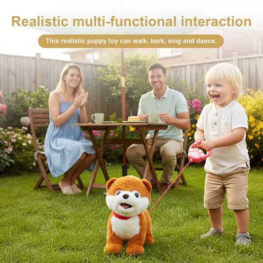 Electronic Pet Repeats What You Say Realistic Licking Tongue Interactive Musical Puppy Robot Stuffed Animal Dog for Toddlers 3-5