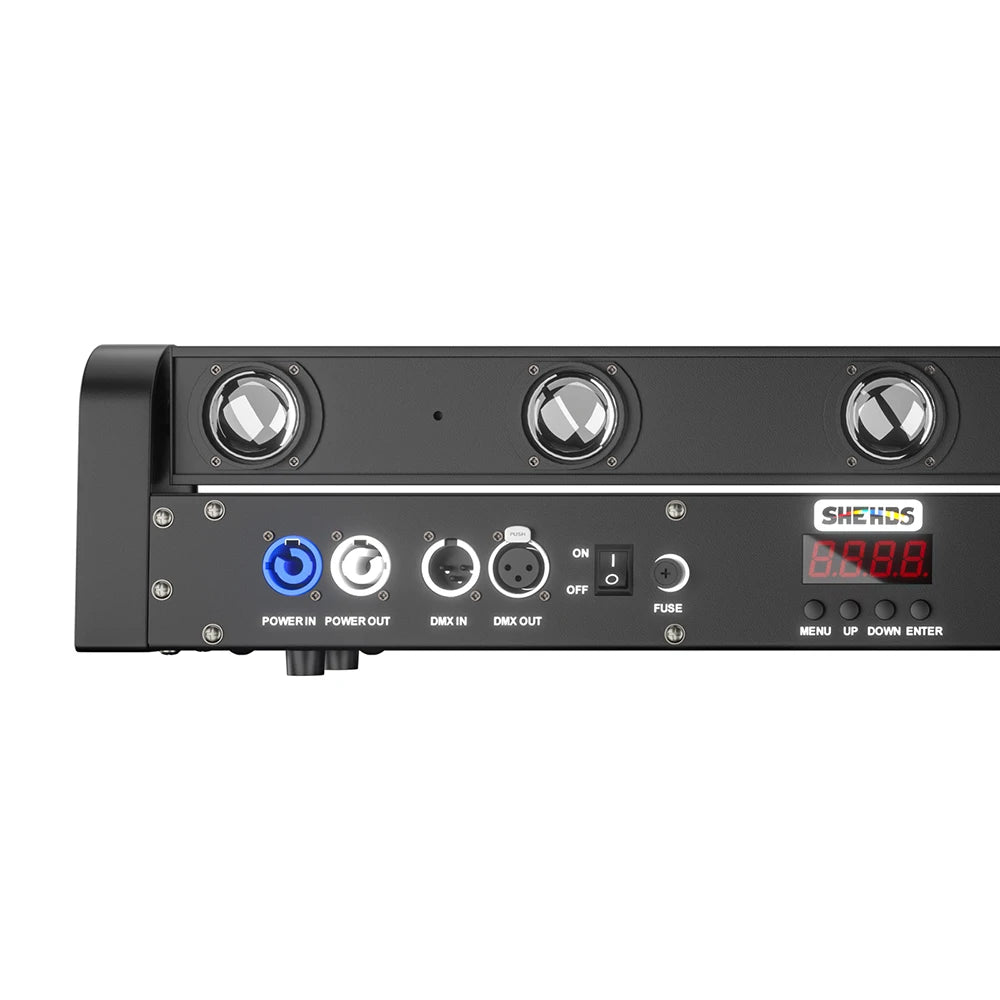 SHEHDS 8x12w Beam Moving Head RGBW 4in1 Bar Light For DJ Disco Wedding Party Stage Light Effect Professional DMX 512 Stage Light