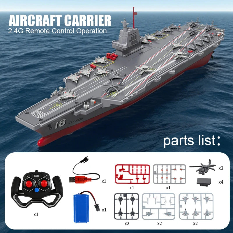JJRC 1:800 Fujian Aircraft Carrier RC Ship With Water Activation