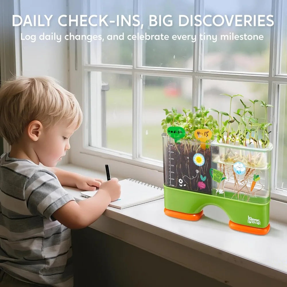 Joyfy 2 in 1 Root Viewer Planting Science Kit for Kids Aged 6+ STEM Learning Gifts Soil Hydro Observation Kit Birthday Toys