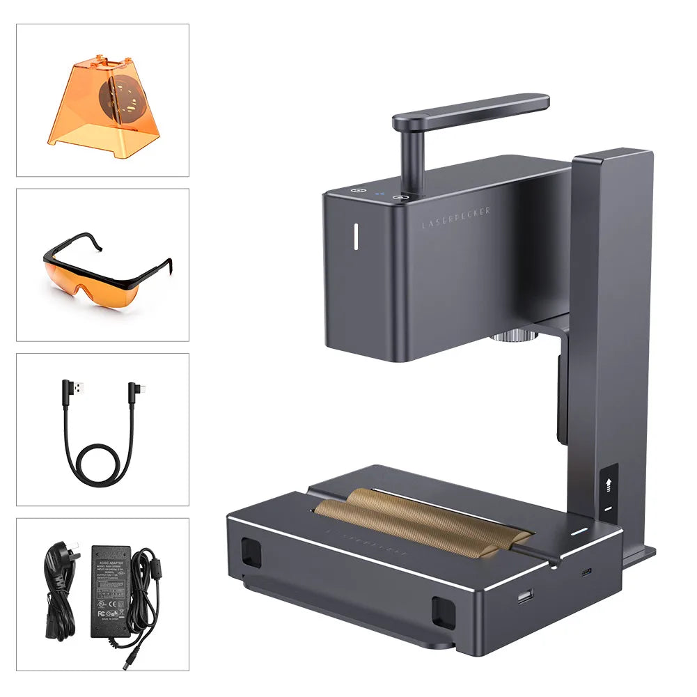 LaserPecker Laser Engraver Portable Easy to Use Fast Engraving Speed Multi Material Laser Engraving Machine With 2k 5W LP2 Pro