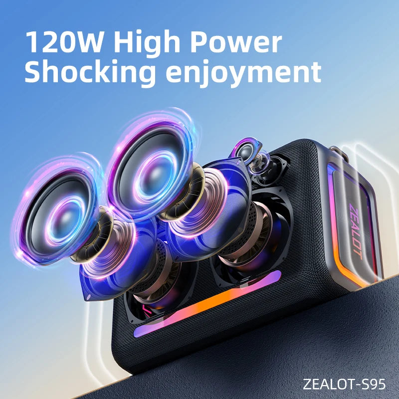 ZEALOT S95 120W Waterproof Portable Bluetooth Speaker