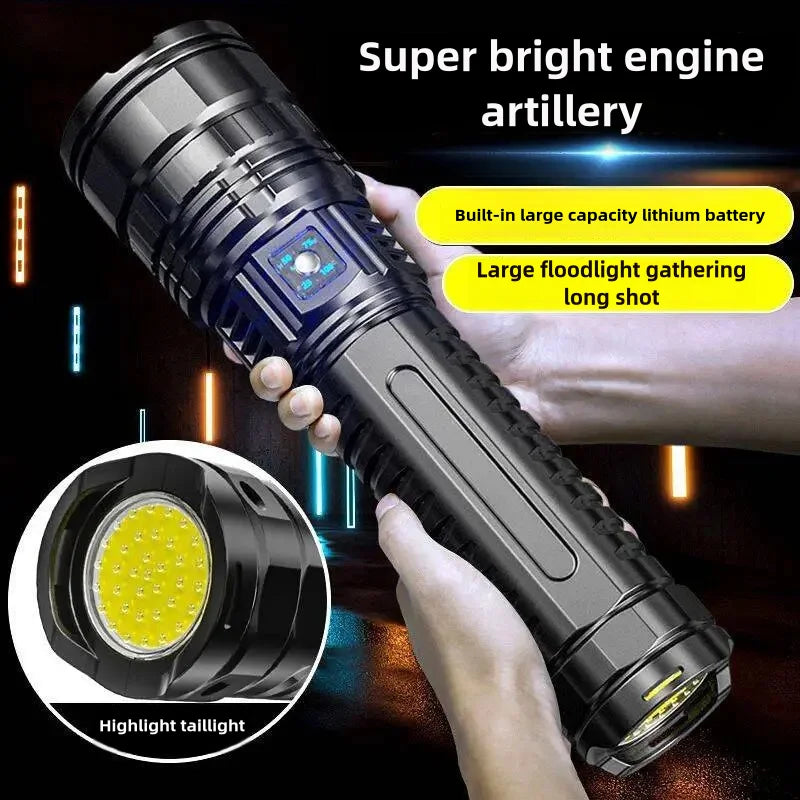 KEWEN 10000W Built-in Battery Flashlight Emergency Spotlight