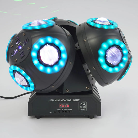 200w Stage Light, 3in1 Football Light Rgb Moving Head Stage Lights Party Stage Lighting 360° Infinite Rotation Beam Strobe Dj LE