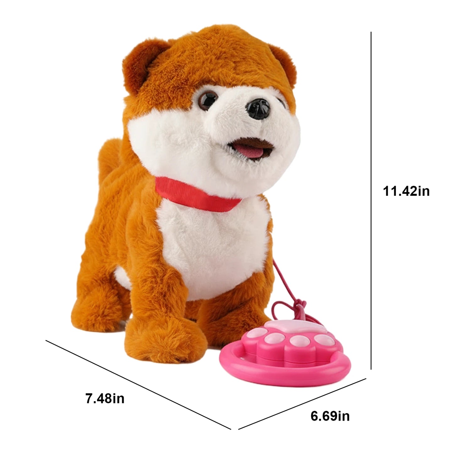 Electronic Pet Repeats What You Say Realistic Licking Tongue Interactive Musical Puppy Robot Stuffed Animal Dog for Toddlers 3-5