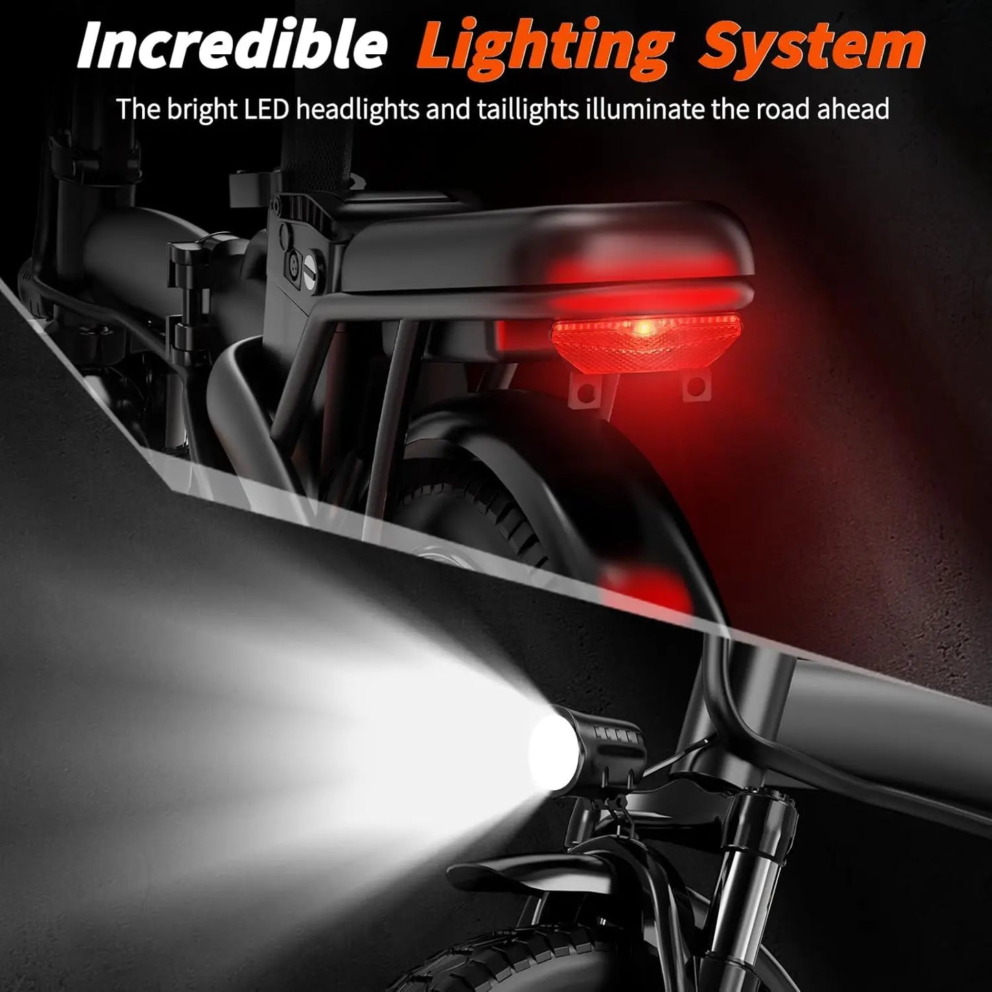 Folding Electric Bike For Adults 500W 25 MPH Removable 576Wh Battery