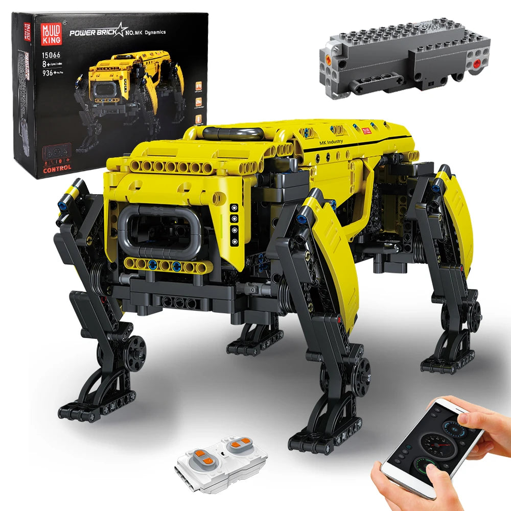 Mould King 15066/15075 Technical Robot Toys The RC MK Dynamics Dog Building Block Assembly Robot Brick Set Kids Christmas Gift