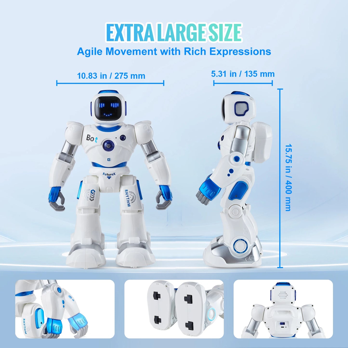 SucceBuy RC Robot Early Education Intelligent APP Remote Control Robot Electric Sing Dancing for Children's Toys Birthday Gifts