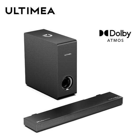 ULTIMEA 2.1 Dolby Atmos Soundbar for TV with Subwoofer & Bass Boost, 3D Surround Sound, HDMI eARC, 190W Peak Power TV Speakers