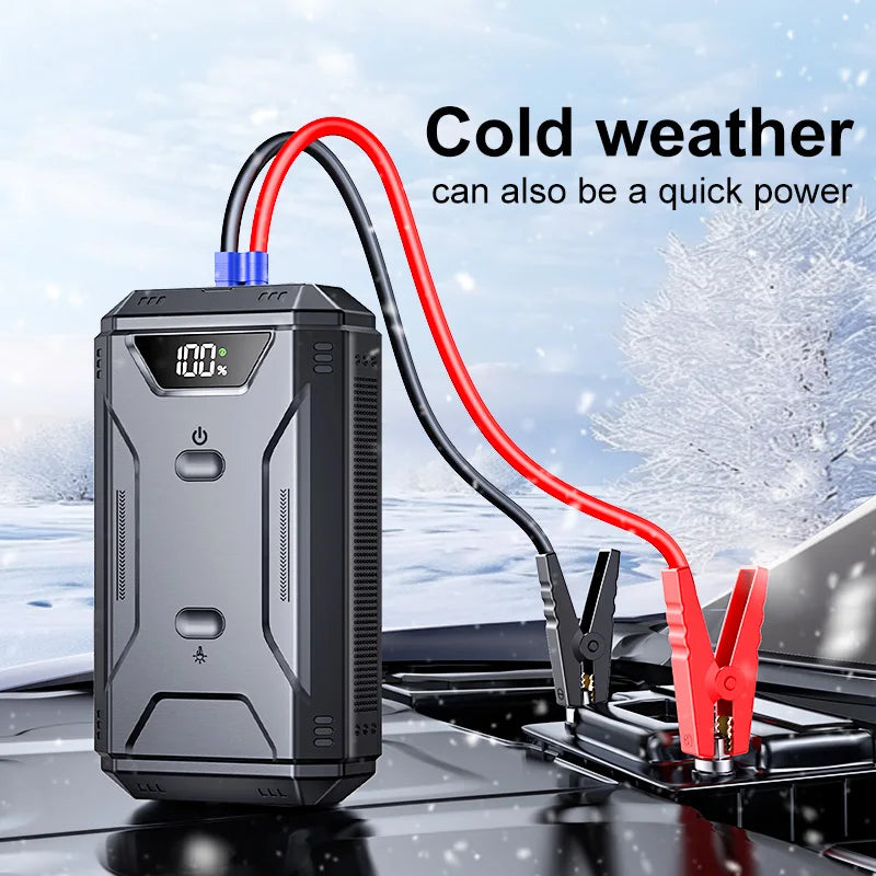 Car Battery Jump Starter Digital Display Portable Car Battery Booster Charger 26800mAh Power Bank Emergency Battery Booster