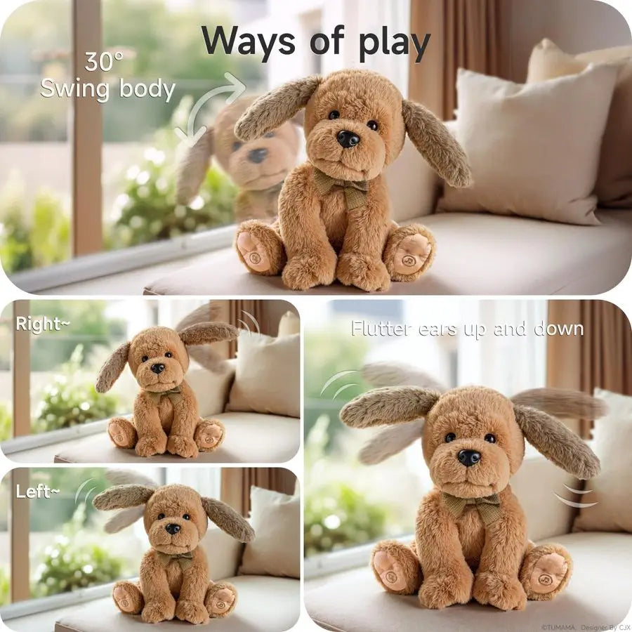 OR TU Baby Animated Plush Dog, Interactive Singing Talking Puppy Dog Musical Stuffed Animal Toys, 10