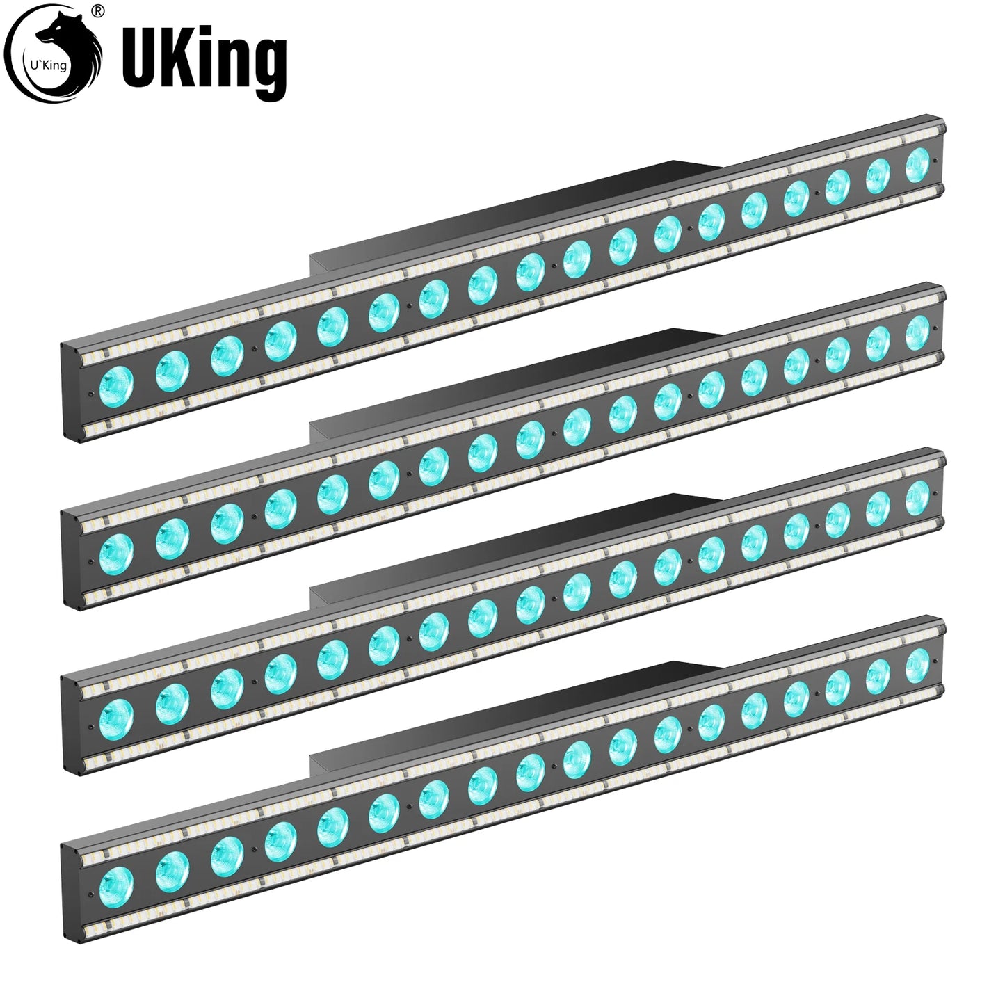 U'King 1/2/4Pcs 120W Wall Washer Lights 18X8W RGBW LED Stage Light Bar With White Fill Lighting For Wedding Party KTV Club Event