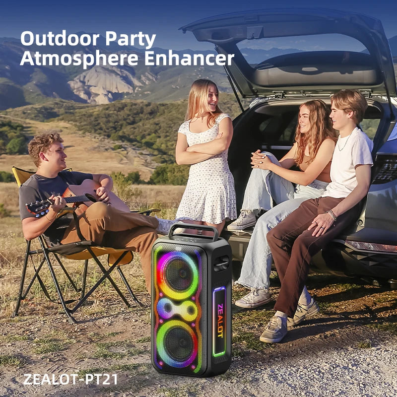 Zealot PT21 200W Portable Bluetooth Speaker IPX5 Waterproof