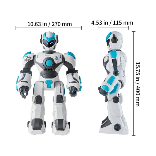 SucceBuy RC Robot Toys Mechanical Combat Police Early Education Intelligent Robot Electric Singing Children's Birthday Gift