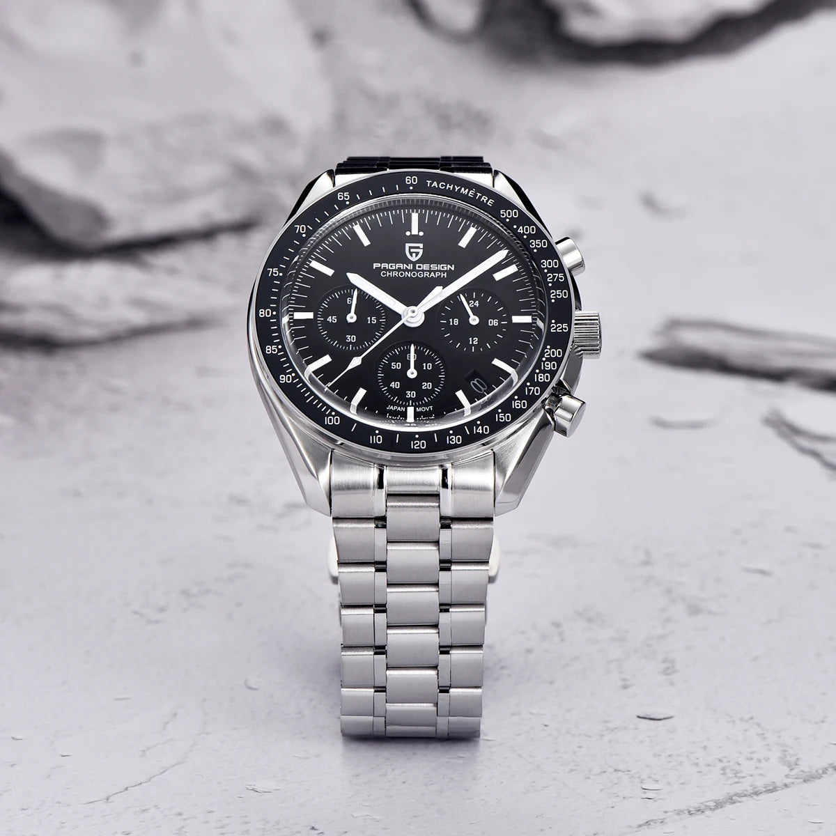 PAGANI DESIGN 2026 New Moon Watch Retro Quartz Watches For Men Stainless steel Luminous waterproof Luxury Sport Chronograph Man