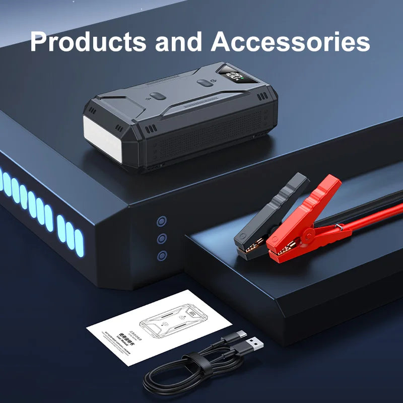 Car Battery Jump Starter Digital Display Portable Car Battery Booster Charger 26800mAh Power Bank Emergency Battery Booster