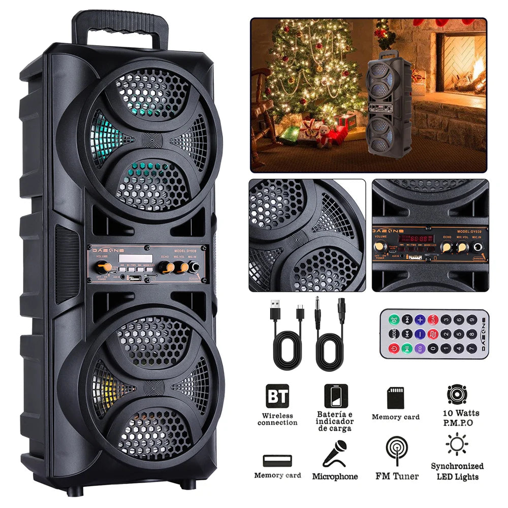 CURUK 3000W Portable Bluetooth Speaker Subwoofer System