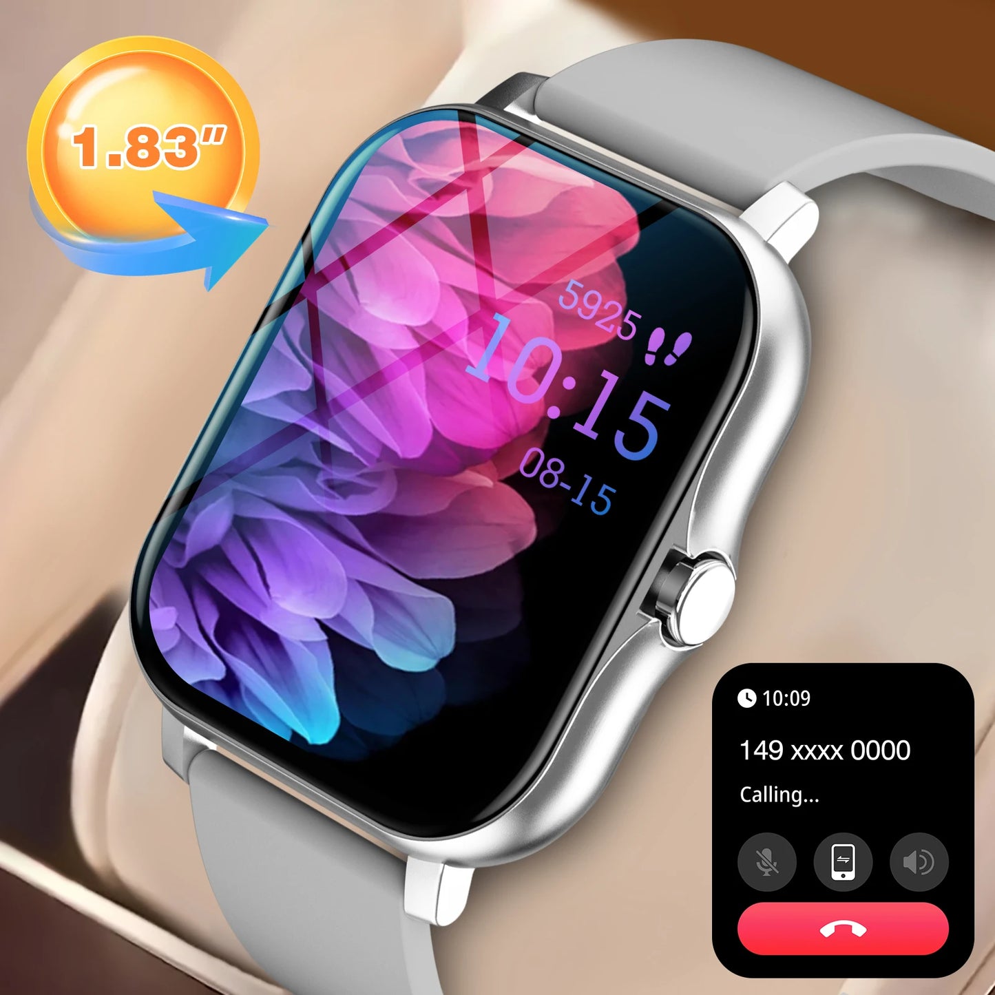 Odelettevcy Smartwatch With Call Answering And Multi-Sport Tracking