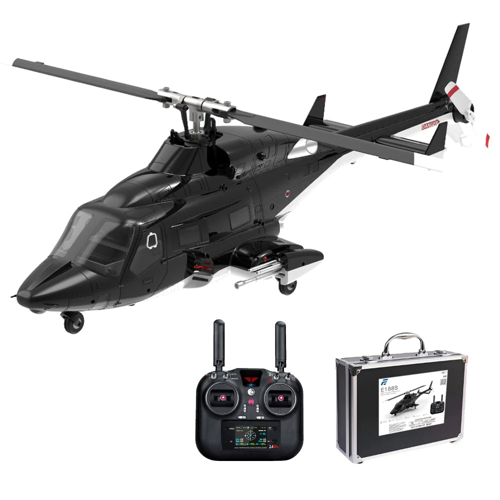 Eachine E188S AirWolf 2.4G 9CH 6G GPS Optical Flow Localization LiDAR TOF Altitude Hold Dual Brushless Motor RC Helicopter RTF