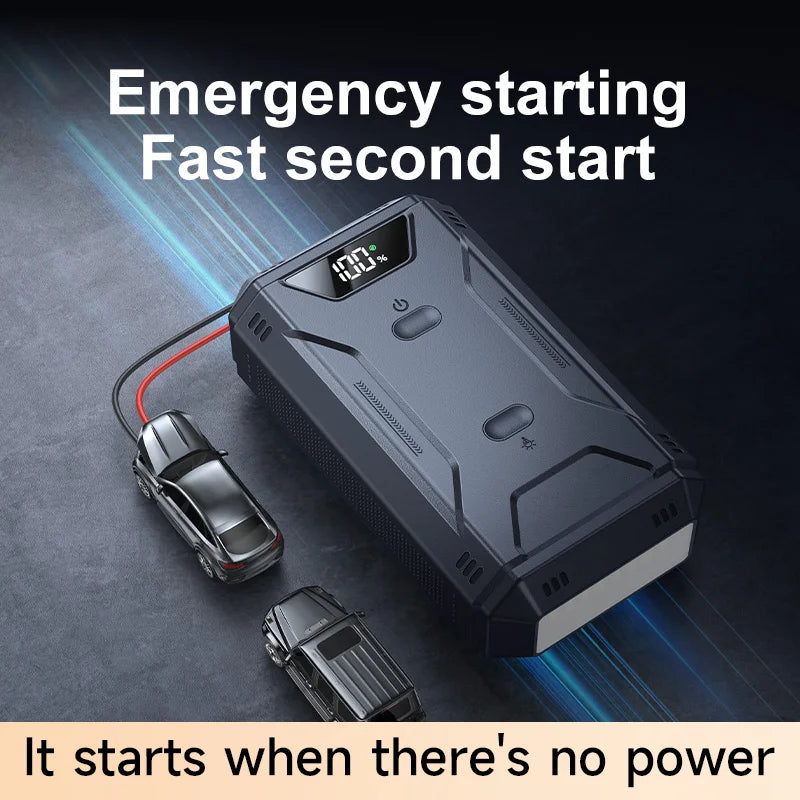 Car Battery Jump Starter Digital Display Portable Car Battery Booster Charger 26800mAh Power Bank Emergency Battery Booster