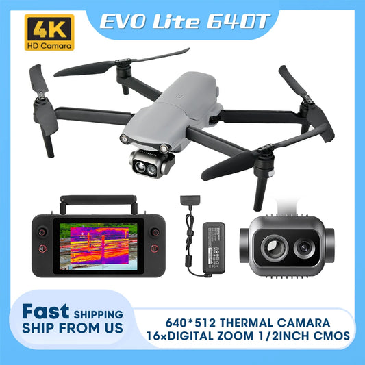 Autel Lite 640T Drone 640*512 Thermal Camera 1/2'' CMOS 48MP 16x Digital Zoom AI Target Recognition Search Aerial Photography