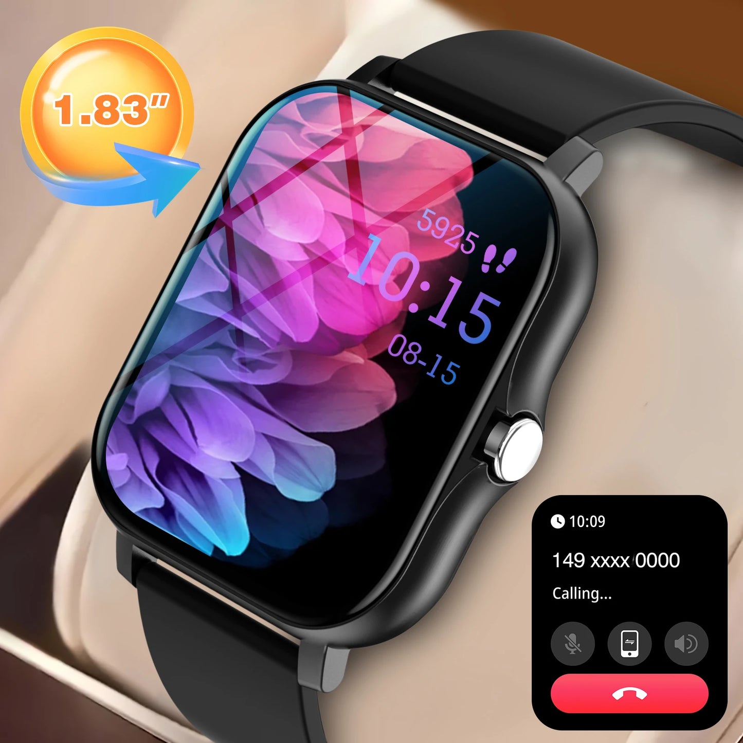 Odelettevcy Smartwatch Phone Calling Multi Sport Modes Message Reminder