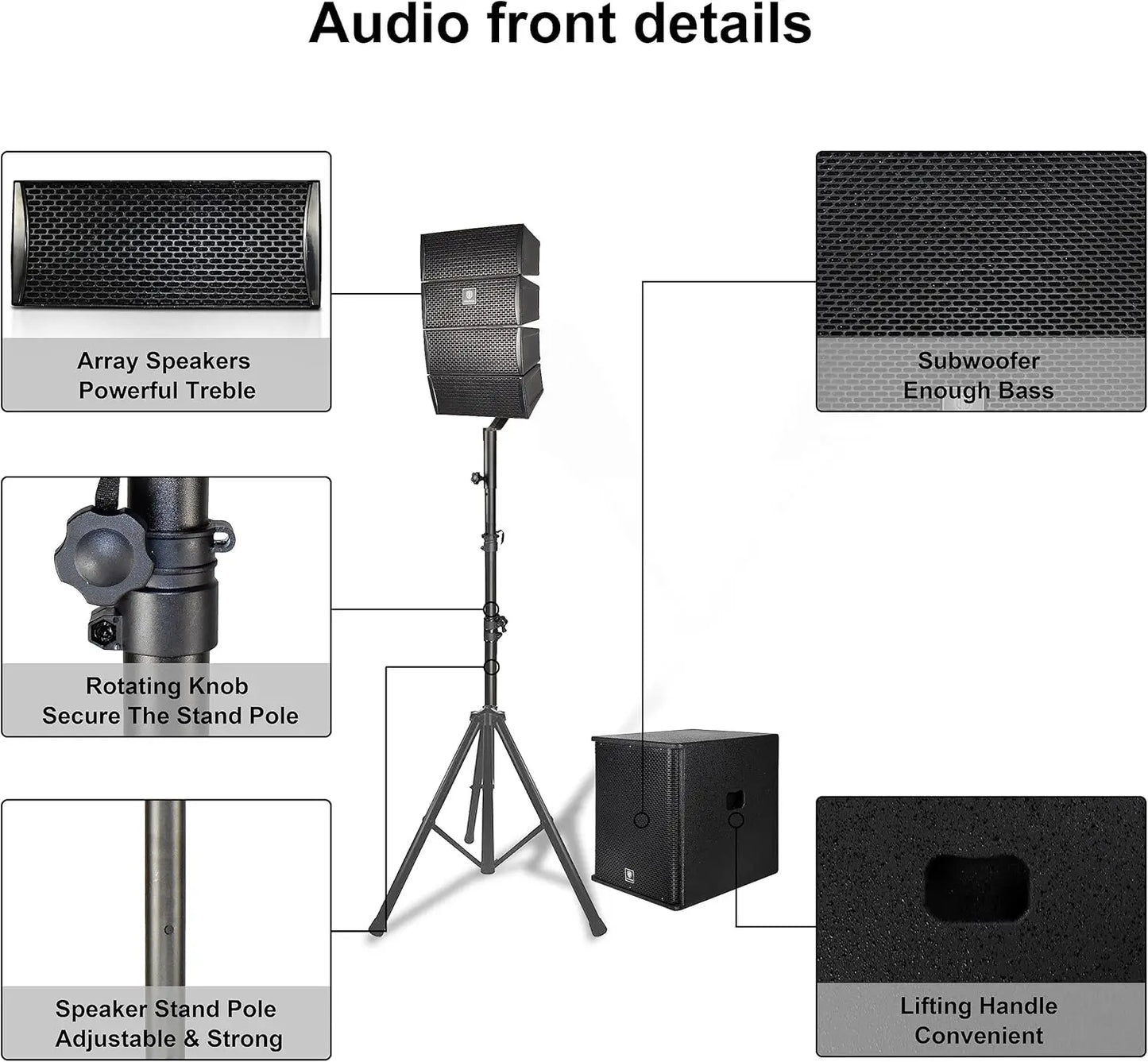 PRORECK Club 3500 Powered DJ PA Speaker System With Bluetooth