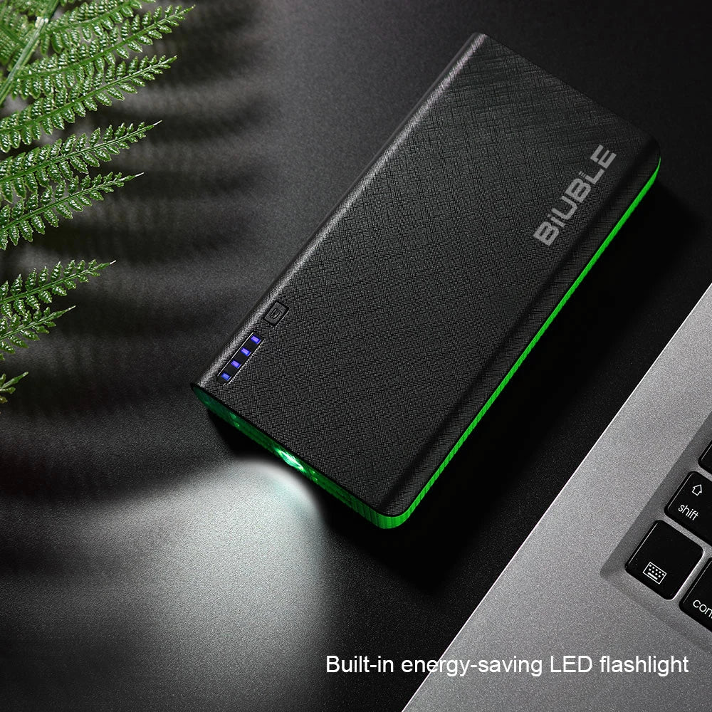 20000 mAh power bank fast charging 100% sufficient capacity portable battery charger iPhone, Xiaomi, Huawei, Samsung