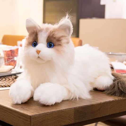 Interactive Robot cat Plush Stuffed Animal Toys for Kids Bionic Motion Purr Heartbeat Sound