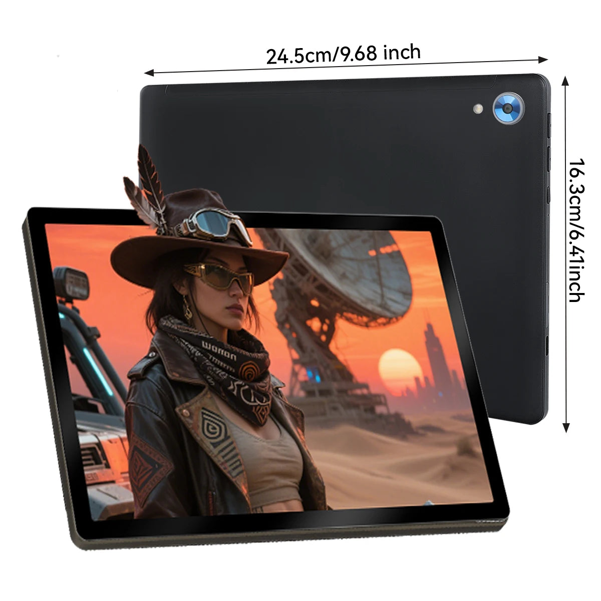 URAO 10 Inch Android 15 Tablet 8 Core Tablets 24GB+128GB 1TB Expansion WiFi6 5MP+8MP Stylus Keyboard Mouse Headphone PC PAD Set