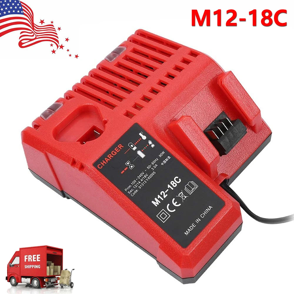 Vanon Replacement Charger for Milwaukee 12V-18V M12-18C MK12 M14 MK18 Lithium Battery 48-11-2420 48-11-2440 48-11-1820 48-11-184