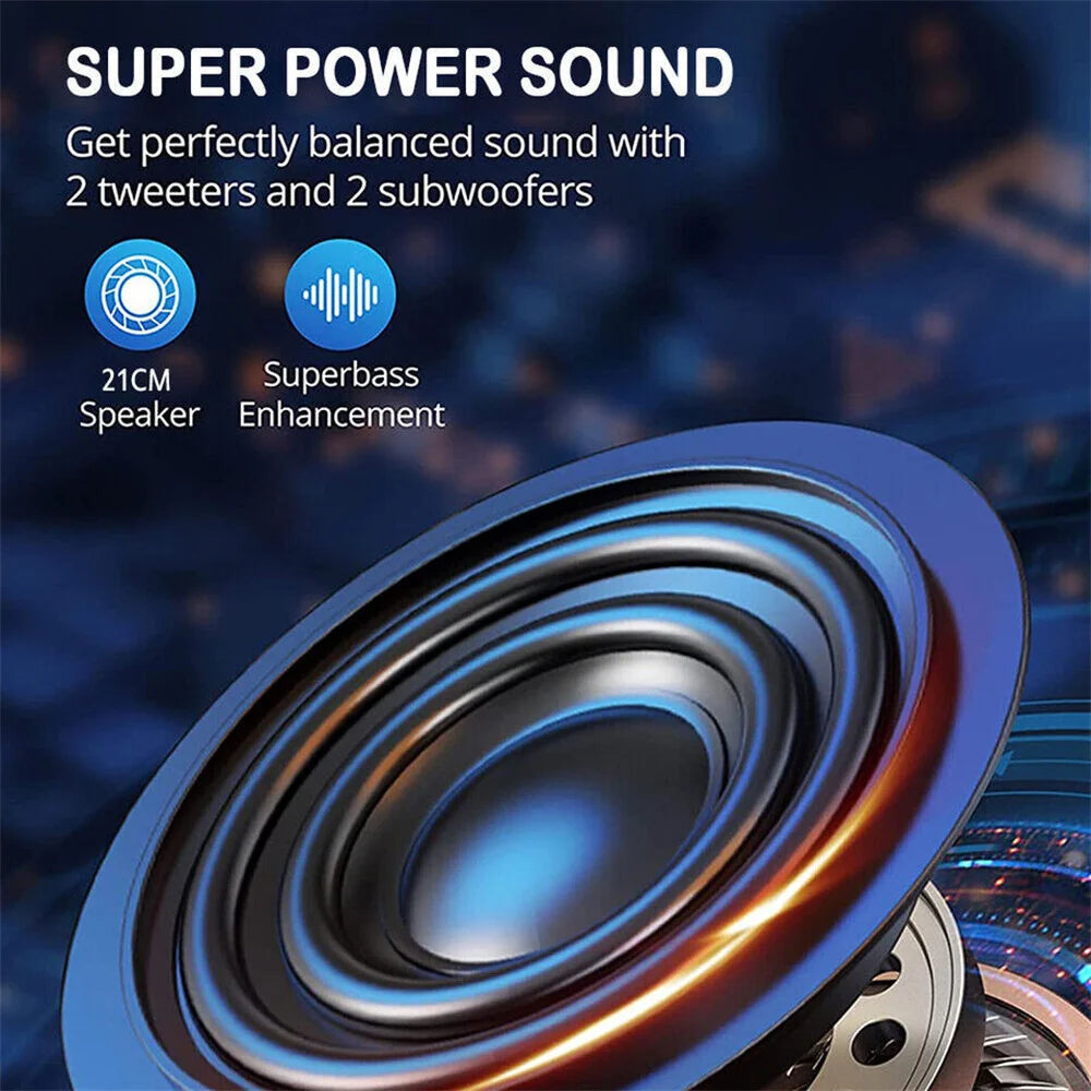 CURUK 3000W Portable Bluetooth Speaker Subwoofer System