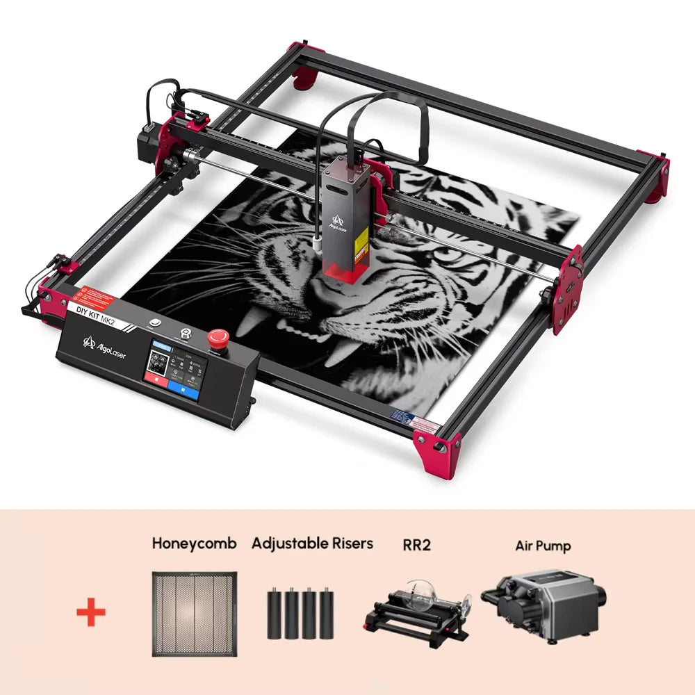 Algolaser DIYKIT MK2 40*43cm CNC Laser Cutter Engraver Air Aissit WiFi Table Metal Acrylic Wood Laser Cutting Engraving Machine