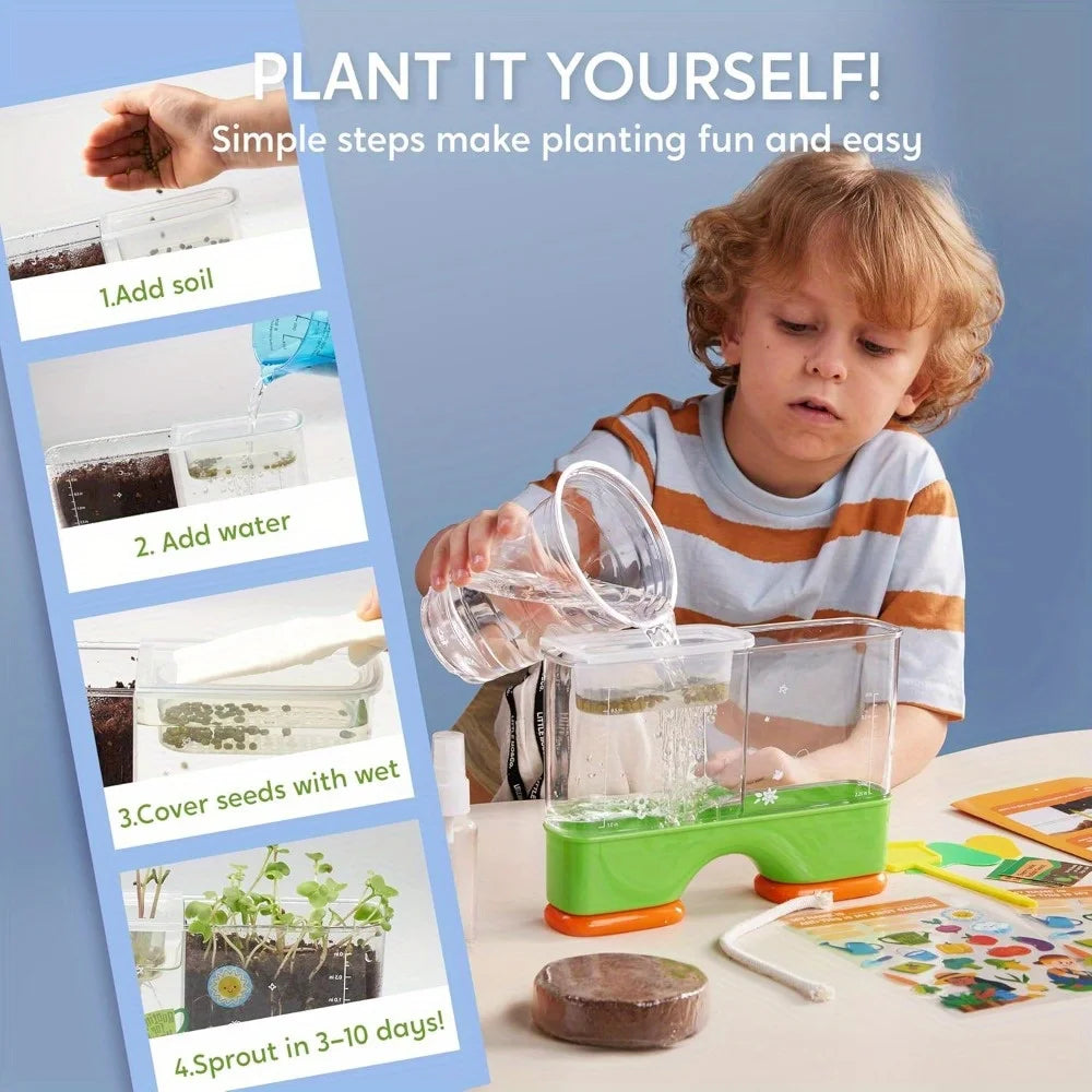 Joyfy 2 in 1 Root Viewer Planting Science Kit for Kids Aged 6+ STEM Learning Gifts Soil Hydro Observation Kit Birthday Toys