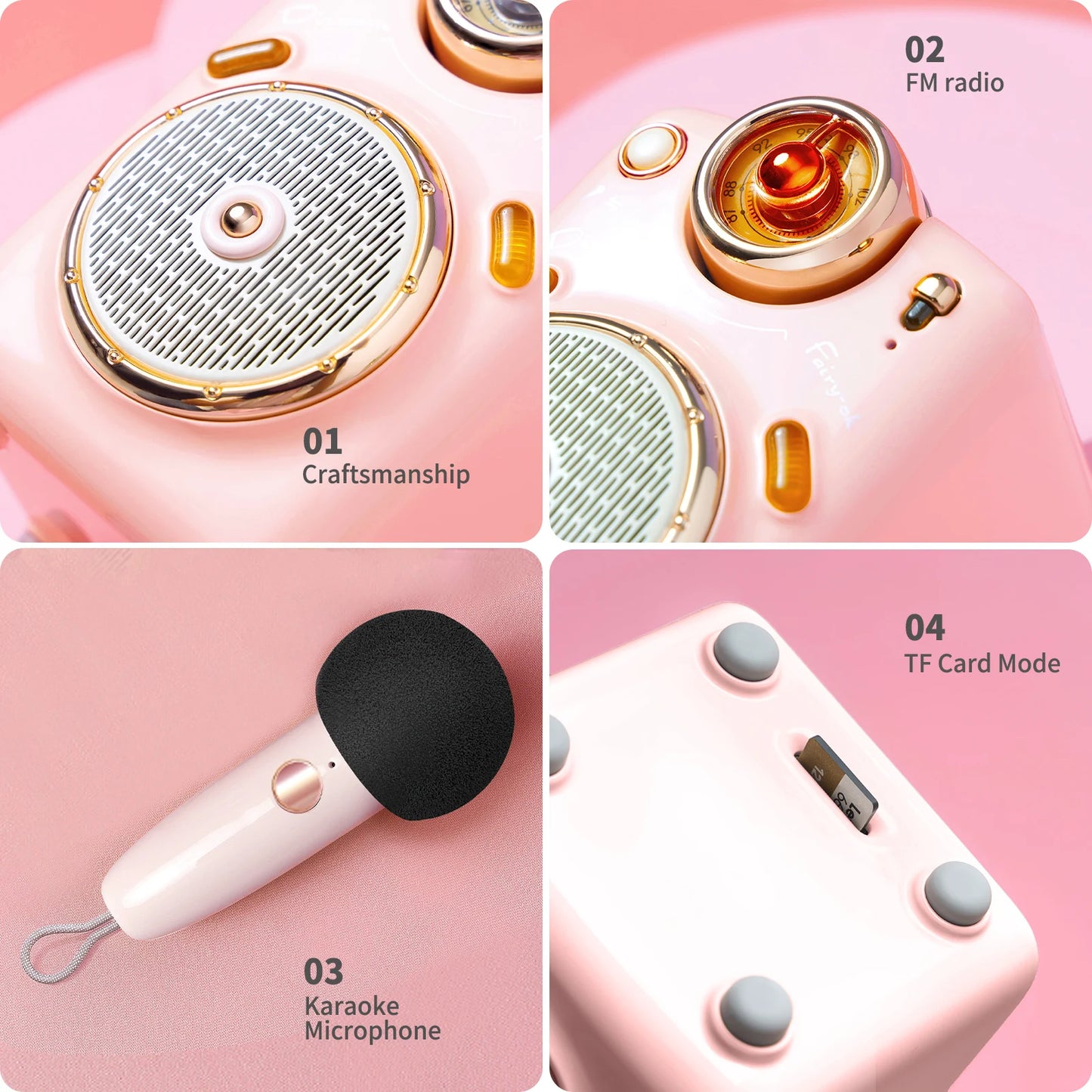 Divoom Fairy OK Portable Bluetooth Speaker With Karaoke Microphone
