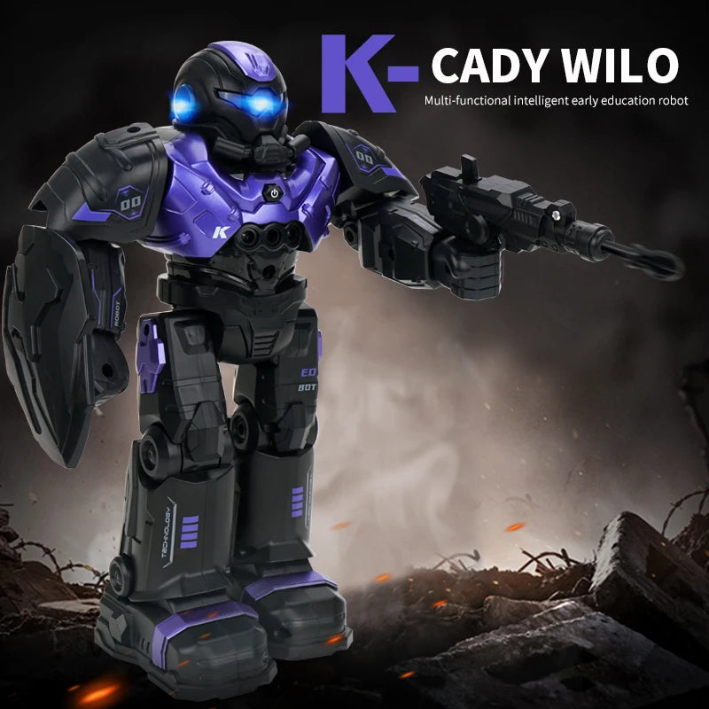 JJRC R20 Remote Control Mechanical Combat Police Intelligent Programming Robot With Sound And light children Toy Gift