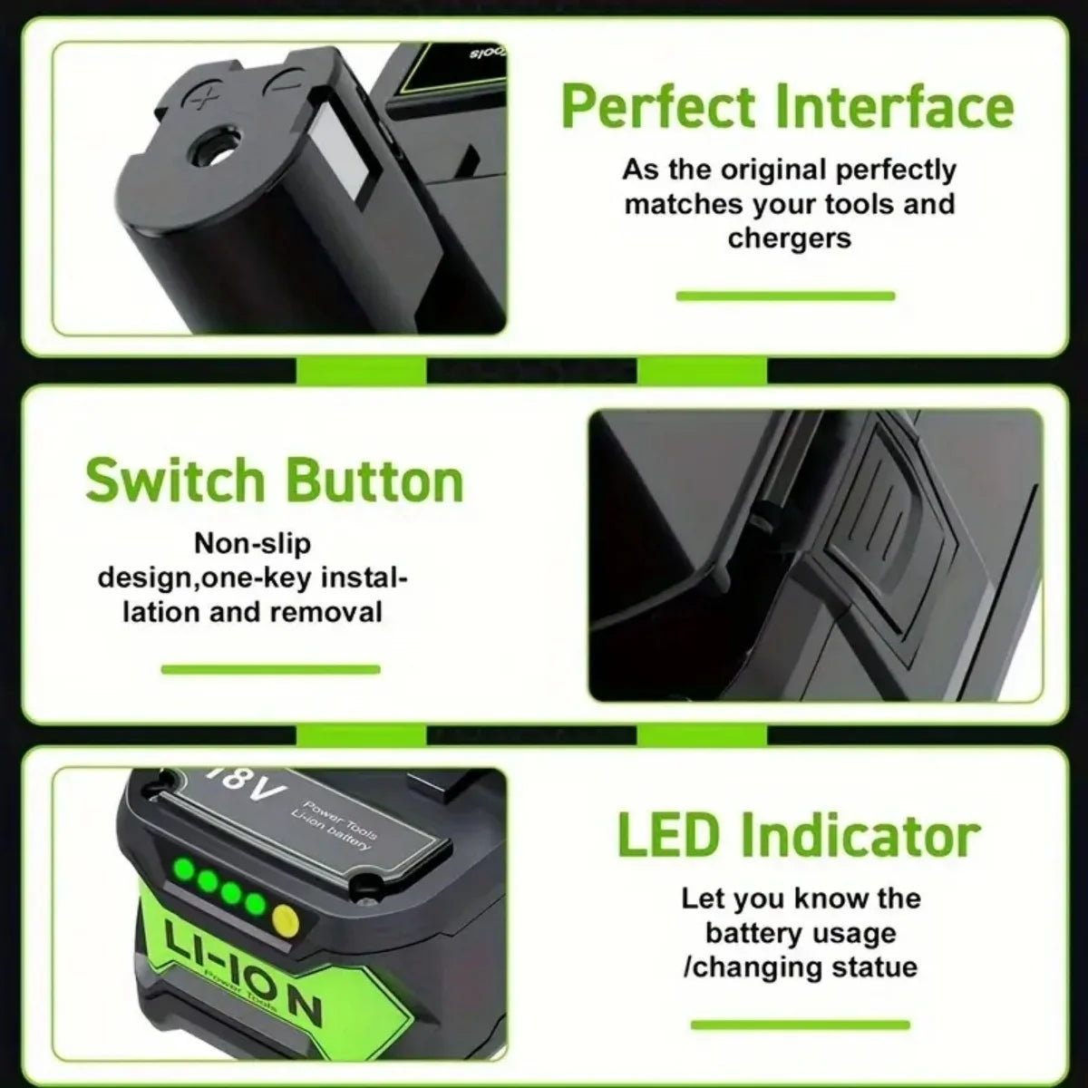 1/2/4PACK P108 Replacement Battery 8.0Ah 18V | High Capacity 8000mAh | For Ryobi 18 Volt ONE Plus | Replace Ryobi 18V P102 P103