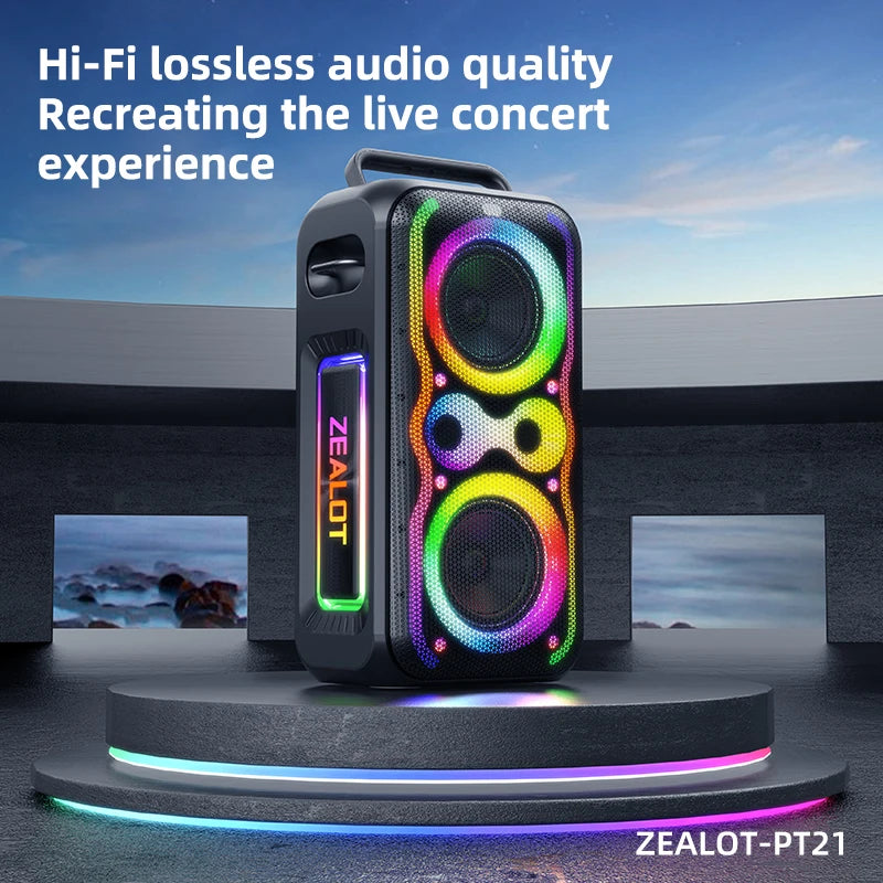 Zealot PT21 200W Portable Bluetooth Speaker IPX5 Waterproof