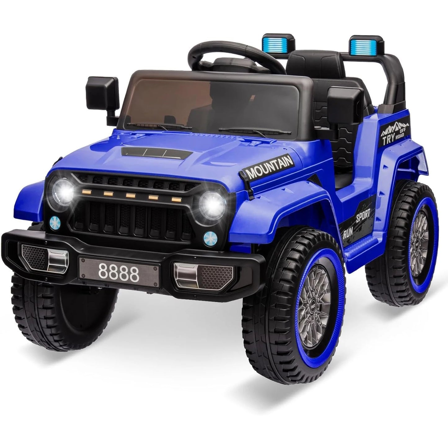 12V Kids Ride on Truck Car, Battery Powered,Electric Vehicles Toy for 3-5 Y Boys Girls Gift,3 Speeds, LED Lights,Remote Control