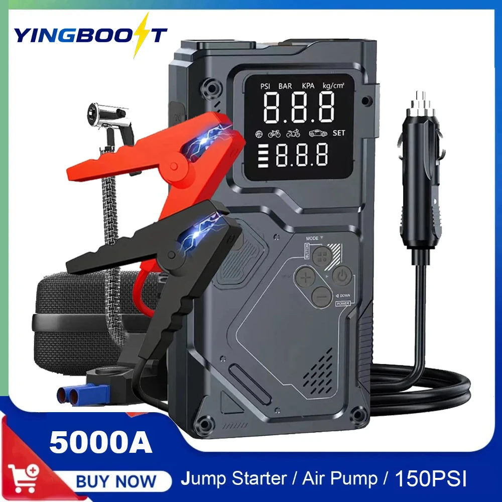 YINGBOOST Jump Starter With Air Pump And 5000A Peak Power