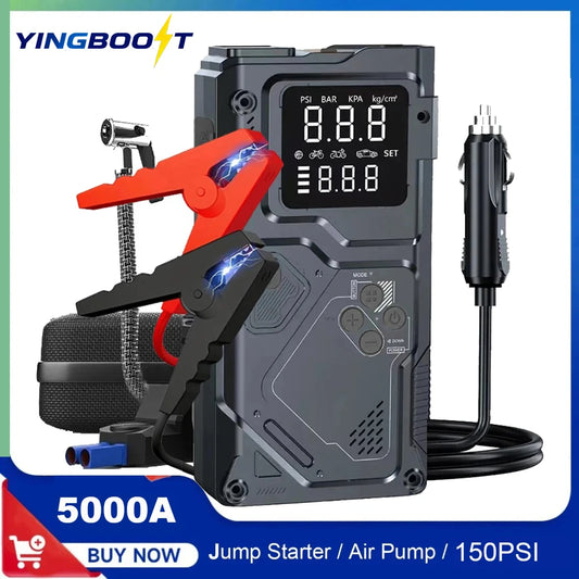 YINGBOOST Jump Starter With Air Pump And 5000A Peak Power