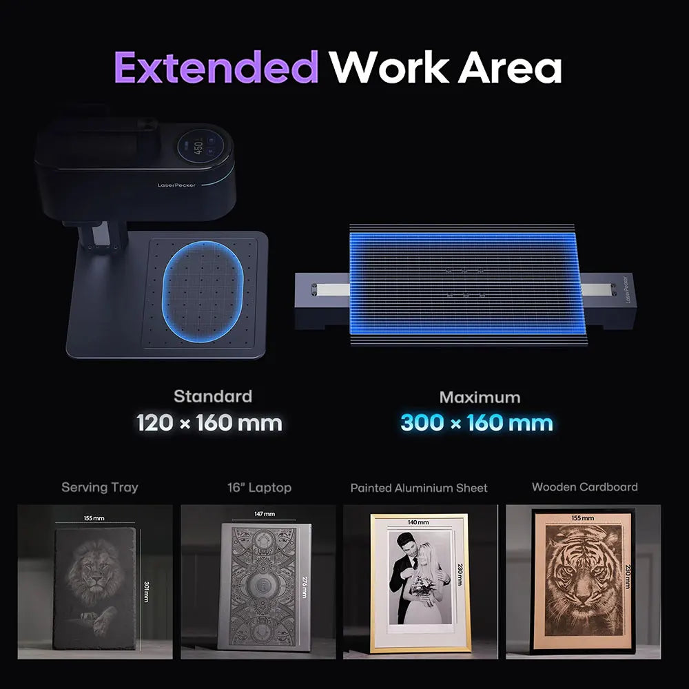 LASERPECKER 4 LP4 Laser Engraving Machine for All Material Dual Light Laser Engraver Portable for Metal Wood Plastic Carving